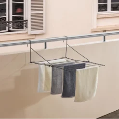 ACAZA Set Van 2 Stuks Droogrekken, 2 Rekken Om Handdoeken Of Kleding Te Drogen, Ophangbaar - Zwart -Schoonmaakmiddelen 1200x1200 1932