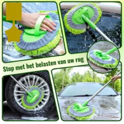 Merkloos Professionele Telescopische Wasborstel + Tonova Pen - Auto Schoonmaakborstel - Anti Slip - Auto, Caravan & Camper - Uitschuifbaar - Groen -Schoonmaakmiddelen 1200x1200 2011