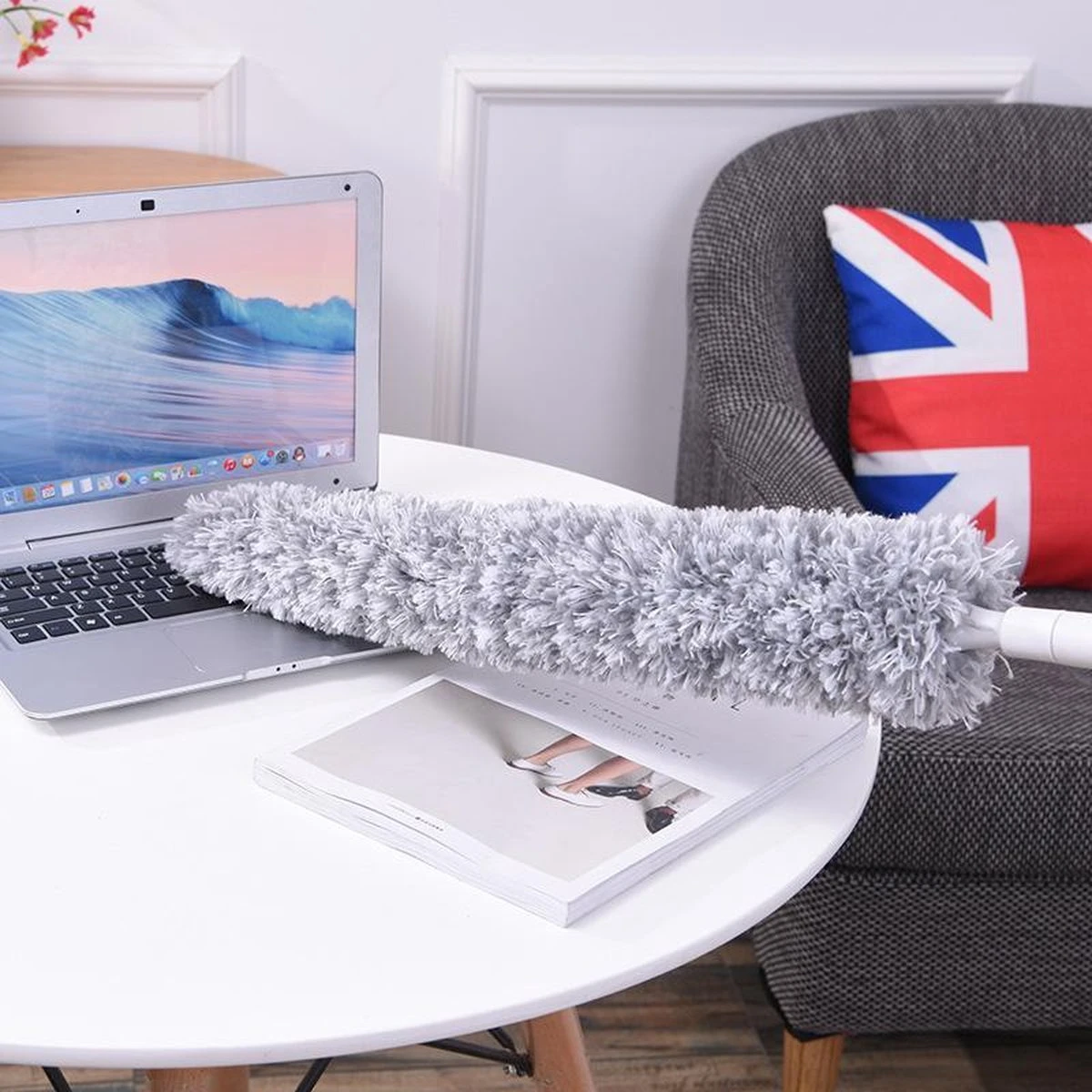 Plumeau/met Telescoopsteel/uitschuifbaar/microvezel Buigbare Borstelkop/9 X 126cm Max-lengte179cm 2 Plumeau/met Telescoopsteel/uitschuifbaar/microvezel Buigbare Borstelkop/9 X 126cm Max-lengte179cm - Afbeelding 2