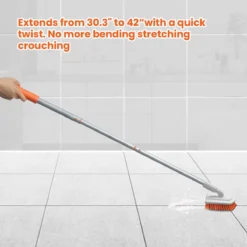 Merkloos Badkamer Reinigingsborstel - Badkamerschrobborstel - Reinigingsborstel - Met Afneembare Telescopische Handgreep En 180° Verstelbare Gezamenlijke Reinigingsborstel - Lange Steel 107 Cm -Schoonmaakmiddelen 1200x1200 2028
