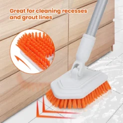 Merkloos Badkamer Reinigingsborstel - Badkamerschrobborstel - Reinigingsborstel - Met Afneembare Telescopische Handgreep En 180° Verstelbare Gezamenlijke Reinigingsborstel - Lange Steel 107 Cm -Schoonmaakmiddelen 1200x1200 2029