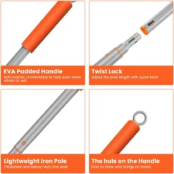 Merkloos Badkamer Reinigingsborstel - Badkamerschrobborstel - Reinigingsborstel - Met Afneembare Telescopische Handgreep En 180° Verstelbare Gezamenlijke Reinigingsborstel - Lange Steel 107 Cm -Schoonmaakmiddelen 1200x1200 2030