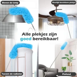 JUST23 Plumeau Uitschuifbaar Met Telescoopsteel – 60 Tot 140 Cm – Ragebol – Stoffer – Duster - Blauw - Incl. Microfiber Doek -Schoonmaakmiddelen 1200x1200 2056