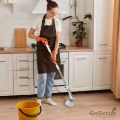 GoScrub® Elektrische Schoonmaakborstel – Elektrische Schrobber - Schrobborstel – Voor Badkamer Of Keuken – Schrobber Met Steel – Luiwagen – Polijstmachine - Poetsmachine Met 10 Opzetstukken -Schoonmaakmiddelen 1200x1200 2065