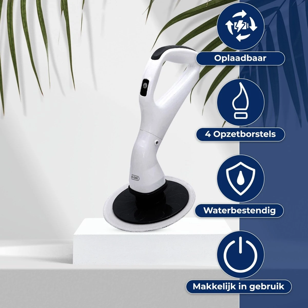 B-care Elektrische Schoonmaakborstel - 4 Opzetstukken - Wasborstel - Poetsmachine - Schrobborstel - Handborstel - Werkborstel - Schrobber - Boorborstel - Schoonmaakmiddelen - Reinigingsborstel 10 B-care Elektrische Schoonmaakborstel - 4 Opzetstukken - Wasborstel - Poetsmachine - Schrobborstel - Handborstel - Werkborstel - Schrobber - Boorborstel - Schoonmaakmiddelen - Reinigingsborstel - Afbeelding 10