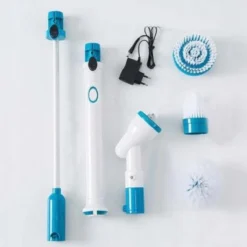 Merkloos Elektrische Schoonmaakborstel - Draadloos - 3 Opzetstukken - Oplaadbaar - Schrobber - Poetsmachine - Schoonmaak Middelen - Schoonmaak Borstel - Schrobborstel - Badkamer / Keuken - Poetsmachine - Polijstmachine - Reinigingsborstel -Schoonmaakmiddelen 1200x1200 2094