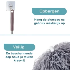 ForDig 7-Delige Plumeau Set - Duster Met Telescoopsteel Uitschuifbaar Tot 250 Cm - Inclusief Ragebol / Voegenborstel / Microvezel Doek / Chenille Borstel - Wasbaar - 360 Graden Draaibaar -Schoonmaakmiddelen 1200x1200 2100