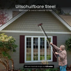 Merkloos Telescoopsteel Ramenwassen 4,6M - Met Borstel & Waterdoorvoer - Voor Ramen - Watertoevoer - Borstel -Schoonmaakmiddelen 1200x1200 2106