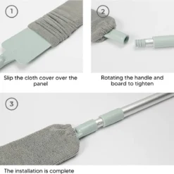 Verstelbare Stofdoek Voor Jaloezieën / Verstelbare Plumeau / Verstelbare Stofdoek / Reinigings Borstel Jaloezieën / Jaloerzieën Reiniger/ Intrekbare Stofborstel / Onder Kast Dweil / Intrekbare Verstelbare Plumeau / Stoffer / Schoonmaken Tips -Schoonmaakmiddelen 1200x1200 2144