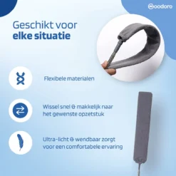 Woodoro Ragebol Uitschuifbaar Complete 9-Delige Set - Verstelbare Telescoopsteel - Plumeau - RVS - Zwart & Grijs -Schoonmaakmiddelen 1200x1200 2219