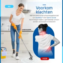 Qualitics Elektrische Schoonmaakborstel - Roterende Polijstmachine - Schrobborstel - Poetsmachine - Vloerreiniger Met 10 Opzetstukken -Schoonmaakmiddelen 1200x1200 2243