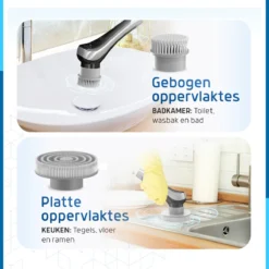 Qualitics Elektrische Schoonmaakborstel - Roterende Polijstmachine - Schrobborstel - Poetsmachine - Vloerreiniger Met 10 Opzetstukken -Schoonmaakmiddelen 1200x1200 2249