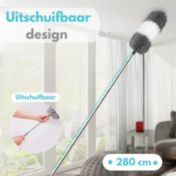 VAIVE Plumeau Uitschuifbaar - Stoffer - Duster - Ragebol Met Telescoopsteel -Schoonmaakmiddelen 1200x1200 2331