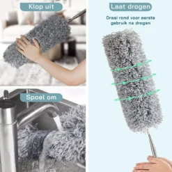 ForDig Telescopische Plumeau Microvezel - Duster Met Telescoopsteel Uitschuifbaar Tot 250 Cm - Wasbaar - 360 Graden Draaibaar 10 ForDig Telescopische Plumeau Microvezel - Duster Met Telescoopsteel Uitschuifbaar Tot 250 Cm - Wasbaar - 360 Graden Draaibaar -Schoonmaakmiddelen 1200x1200 2345