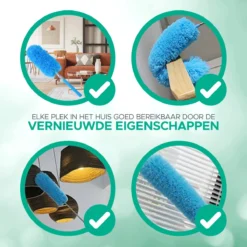 WITTS Telescopische Plumeau Met Telescoopsteel - 60 Tot 140 Cm - Uitschuifbaar - Blauw -Schoonmaakmiddelen 1200x1200 2353