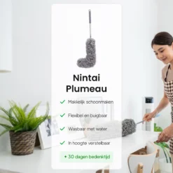 Plumeau Uitschuifbaar Tot 280cm - RVS - Telescopisch - Plumeau Met Telescoopsteel - 360° Flexibel -Schoonmaakmiddelen 1200x1200 2365