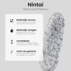 Plumeau Uitschuifbaar Tot 280cm - RVS - Telescopisch - Plumeau Met Telescoopsteel - 360° Flexibel -Schoonmaakmiddelen 1200x1200 2366