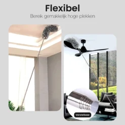 Plumeau Uitschuifbaar Tot 280cm - RVS - Telescopisch - Plumeau Met Telescoopsteel - 360° Flexibel -Schoonmaakmiddelen 1200x1200 2367