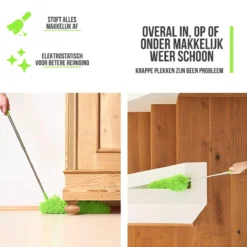 Strex Telescopische Plumeau Met Telescoopsteel - 60 Tot 140 Cm - Uitschuifbaar - Wasbaar - Flexibel 360° Draaibaar - Microvezel Ragebol -Schoonmaakmiddelen 1200x1200 2375