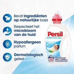 Persil® Persil Sensitive Gel - Vloeibaar Wasmiddel - Baby En Gevoelige Huid - Voordeelverpakking - 6 X 20 Wasbeurten -Schoonmaakmiddelen 1200x1200 238