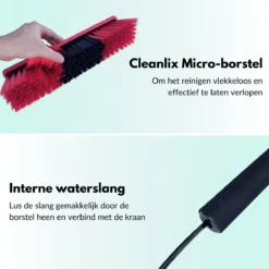 Cleanlix Telescoopsteel Met Borstel - Met Waterdoorvoer - Telescopische Wasborstel - Ramenwassen - Uitschuifbaar Tot 7,2 Meter -Schoonmaakmiddelen 1200x1200 2387