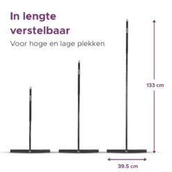 MAYMS® Vloerwisser Badkamer - Vloertrekker - Vloertrekker Met Steel - Floor Wiper - Aftrekker - RVS - Zwart - Design - Wisser - Vloerwisser Douche -Schoonmaakmiddelen 1200x1200 2422