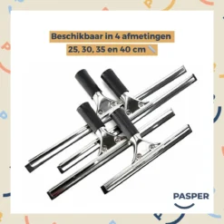 Raamtrekker Professioneel - 45 Cm - Pasper - Raamwisser - Raamtrekkers Zwart - Verstelbaar - Voor Multifunctioneel Gebruik Ramen, Douche En Auto -Schoonmaakmiddelen 1200x1200 2502