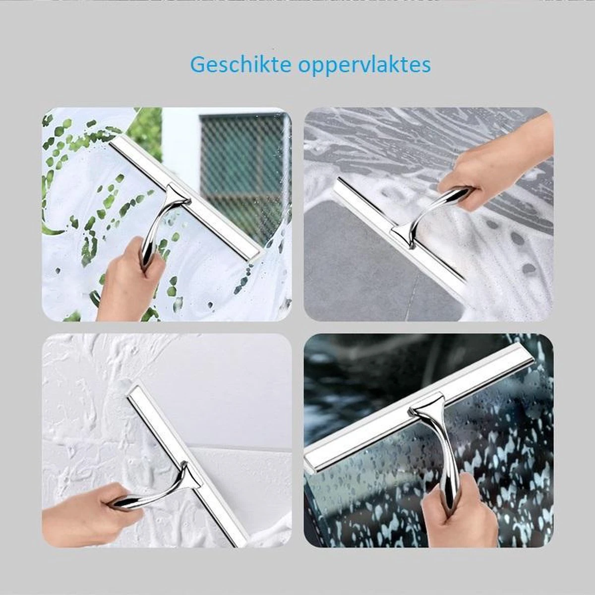 Merkloos Luxe Douchewisser 25 Cm - Aluminium - Inclusief Ophangsysteem - Trekker - Badkamer Accessoires - Raamwisser - Roestvrij Staal 4 Merkloos Luxe Douchewisser 25 Cm - Aluminium - Inclusief Ophangsysteem - Trekker - Badkamer Accessoires - Raamwisser - Roestvrij Staal - Afbeelding 4