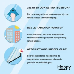 Hoopy Pro™ Magnetische Raamwasser - Magnetische Raamwasser Voor Dubbel Glas - Ruitenreiniger - Ramenwasser -Schoonmaakmiddelen 1200x1200 2517