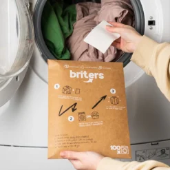Briters Wasmiddelstrips - 100 Wasbeurten - Ecologisch Wasmiddel - 100% Plasticvrij - Fresh Linen - Wasstrips -Schoonmaakmiddelen 1200x1200 462