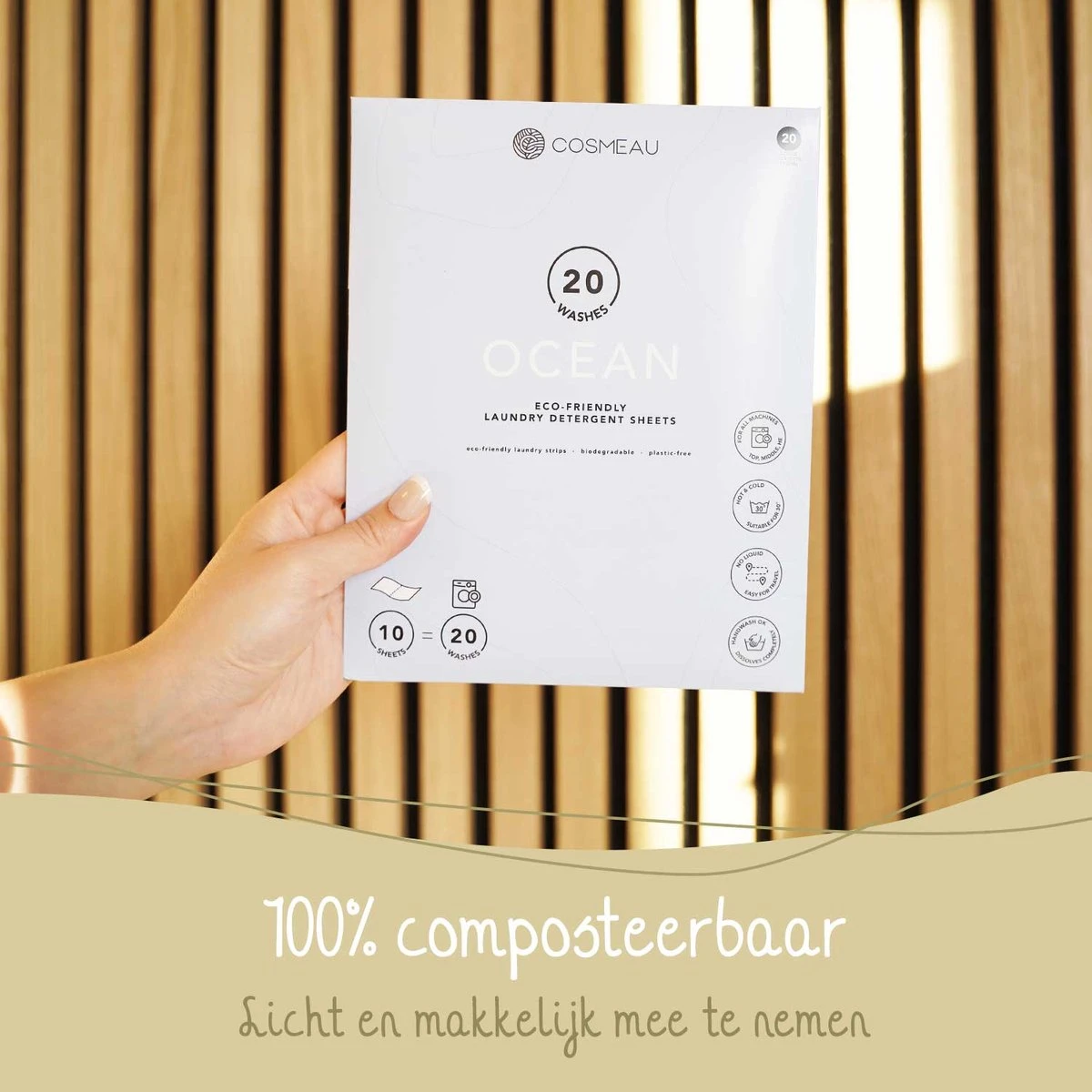 Cosmeau Wasstrips 20 Wasbeurten Zeebries Wasmiddel Wasvellen Wasdoekjes Detergent Sheets Eco Laundry Strips Proefpakket - Plasticvrij Biologisch 12 Cosmeau Wasstrips 20 Wasbeurten Zeebries Wasmiddel Wasvellen Wasdoekjes Detergent Sheets Eco Laundry Strips Proefpakket - Plasticvrij Biologisch - Afbeelding 12