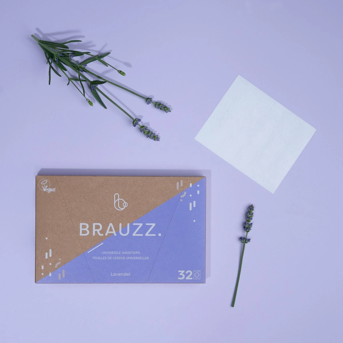 Brauzz Wasstrips - Lavendel - 32 Wasbeurten - Vrij Van Plastic - Biologische Afbreekbaar - Vegan - Frisse Geur Lavendel - Wasmiddel In Vorm Van Een Strip - Duurzaame - Snelle Levering - 1 Strip Per Wasbeurt - Frisse Geur In De Wasmachines. - Duurzaam 1 Brauzz Wasstrips - Lavendel - 32 Wasbeurten - Vrij Van Plastic - Biologische Afbreekbaar - Vegan - Frisse Geur Lavendel - Wasmiddel In Vorm Van Een Strip - Duurzaame - Snelle Levering - 1 Strip Per Wasbeurt - Frisse Geur In De Wasmachines. - Duurzaam
