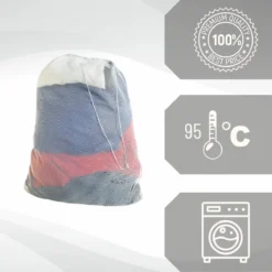 Orange85 Waszak - Groot - XL - 60 X 90 CM - Wit - Treksysteem - Trekbandsluiting - Polyester - Wasnet - Laundry Bag - Voor Kleding -Schoonmaakmiddelen 1200x1200 660