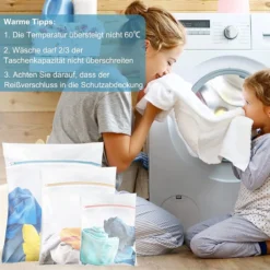 BOTC Waszakken - Wasnetten - Set Van 5 - Bescherm Je Wasgoed En Wasmachine - Transparant -Schoonmaakmiddelen 1200x1200 690