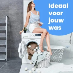 DRYQUICK Drogerballen- Wasbollen- Duurzaam Schapenwol - Herbruikbaar- 6 XL Wasballen Wit -Schoonmaakmiddelen 1200x1200 750