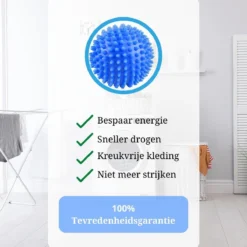 Wasdroger Ballen - Wasbol - Droogballen - Wasbal - Wasballen - Drogerballen - Wasballen Voor Wasmachine - 4 Stuks -Schoonmaakmiddelen 1200x1200 765