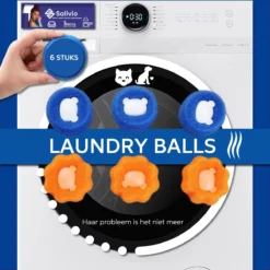 Salivio Laundryballs - 8x Wasbol Set - Huisdieren Haar Verwijderen - Wasbollen - Drogerballen - Energiebesparend - Wasverzachter - Milieuvriendelijk Wassen 8 Salivio Laundryballs - 8x Wasbol Set - Huisdieren Haar Verwijderen - Wasbollen - Drogerballen - Energiebesparend - Wasverzachter - Milieuvriendelijk Wassen -Schoonmaakmiddelen 1200x1200 794