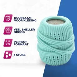 Roegaarden Drogerballen - Droogballen - Met Spons - Duurzaam - Sneller Droog -Schoonmaakmiddelen 1200x1200 803