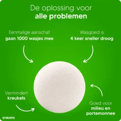 Drogerballen - Droogballen Voor Wasdrogers - Wasdrogerballen, Wasbollen & Wasballen - 100% Diervriendelijk, Duurzaam & Herbruikbaar - Duurzaam Cadeau - Energie Besparen - RWS Wol & Zero Waste - 6 Stuks Van Zivanto -Schoonmaakmiddelen 1200x1200 854