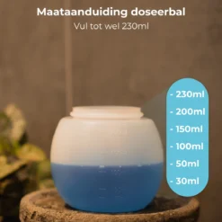 FAVE Doseerbol - Wasbollen - Drogerbollen - Transparant - Doseerdop - 230ml - 1 Stuk - Inclusief E-book -Schoonmaakmiddelen 1200x1200 866