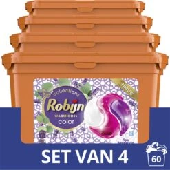 Schoonmaakmiddelen 9 Robijn Spa Sensation 3 In 1 Wascapsules - 4 X 15 Wasbeurten - Voordeelverpakking