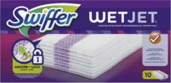 Swiffer WetJet Reinigingsdoekjes - Voordeelverpakking 8 X 10 Navullingen -Schoonmaakmiddelen 1200x586 1