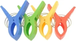 Merkloos 8x Strandlaken Anti Windknijpers Voor Op Strandstoel