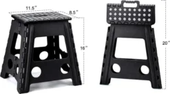 Buxibo - Kruk - Krukje - Keukentrap - Keukentrapje - Opvouwbaar Trapje - Keuken/Badkamer/Schuur Trapje - 29 X 24 X 40cm -Schoonmaakmiddelen 1200x667 3