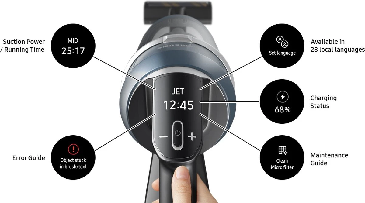 Samsung Bespoke Jet - VS20A95843W - Steelstofzuiger Misty White 6 Samsung Bespoke Jet - VS20A95843W - Steelstofzuiger Misty White - Afbeelding 6