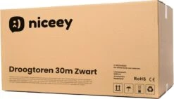 Niceey Droogtoren - 30m Drooglengte - Op Wieltjes - Wasrek - Droogrek Inklapbaar - Voor Alle Soorten Ruimtes - Verstelbaar - Zwart 11 Niceey Droogtoren - 30m Drooglengte - Op Wieltjes - Wasrek - Droogrek Inklapbaar - Voor Alle Soorten Ruimtes - Verstelbaar - Zwart -Schoonmaakmiddelen 1200x683 6