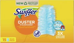 Swiffer Duster Trap & Lock Wisser - Voordeelverpakking 3 X 15 Navullingen -Schoonmaakmiddelen 1200x709