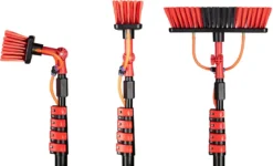 Umuzi Cleaning Telescopische Waterborstel - Uitschuifbare Schrobborstel Voor Ramen, Gevel En Huis - 1,3 Tot 4,6 Meter - Reiniger Met 4 Uitschuifbare Delen - Zeepdispenser Met Doseerknop -Schoonmaakmiddelen 1200x728 3