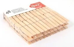 48x Berkenhouten Wasknijpers - 6 Cm - Voordelige Knijpers / Wasspelden