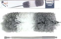 Vannons - Plumeau - Ragebol - Plumeau Uitschuifbaar Tot 245 Cm - Met Telescoopsteel - Wasbaar Microvezel - Grijs Wit -Schoonmaakmiddelen 1200x769 1